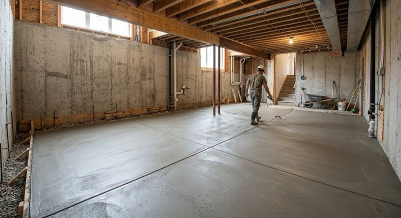 Basement Concrete Installation in Petersburg, VA