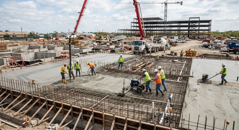 Commercial Slab Installation in Midlothian, VA