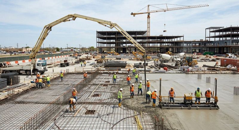 Commercial Slab Installation in Powhatan, VA