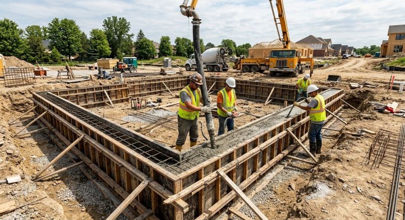 Foundation Wall Pouring in Amelia County, VA