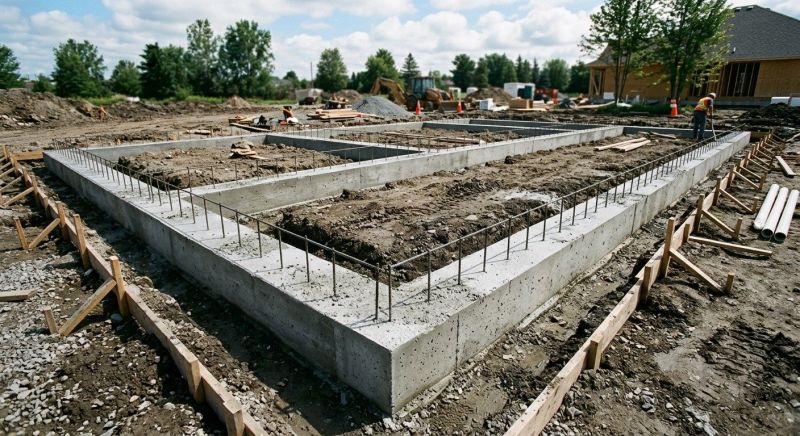 House Footing Construction in Midlothian, VA