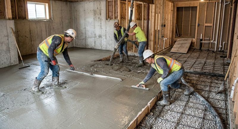 Basement Concrete Installation in Amelia Court House, VA